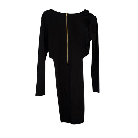 Corey P Color Block Dress NEW Zip Up Back 12 Slimming Design Black & Cream - Picture 4 of 10